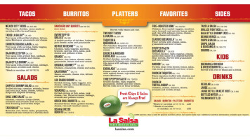 La Salsa menu