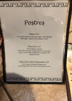 San Gaspar menu