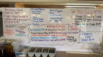 Country Corner Cafe menu