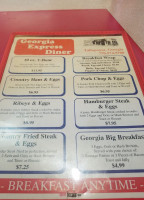 Georgia Express Diner menu