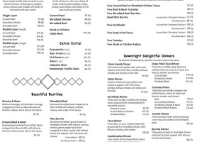 Rico's Authentic Mexican Take menu