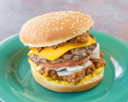 Tom's #1 World Famous Chili Burgers food