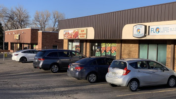 Blackjack Pizza Salads outside