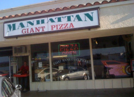 Giant Manhattan Pizza inside