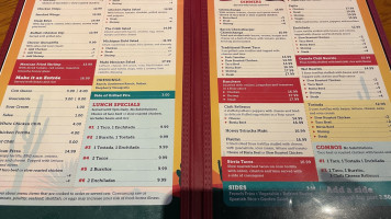 Camille's Cantina menu