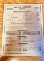 Longhorn Coffee Shop Bakery menu