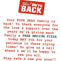 Four Seas Pizza food