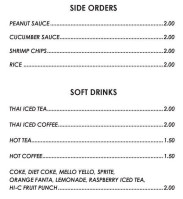 Bangkok Cuisine Iii menu