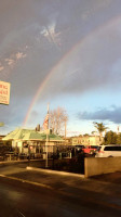 Charlies Burger, King Falafel outside