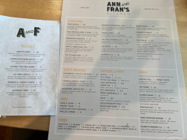 Ann Fran's Kitchen menu