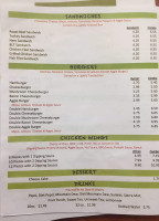 Aggie's Hot Subs menu