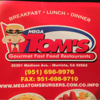 Mega Tom's Burgers food