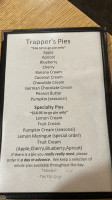 Trapper's Cafe menu