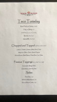 Backburner Cafe Catering Co. menu