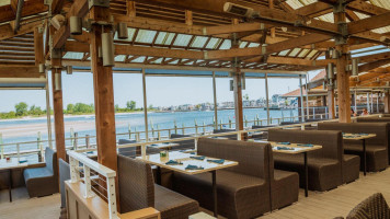 The Wharfside Seafood Patio inside