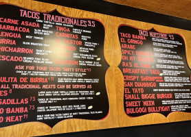 Taco Bamba menu