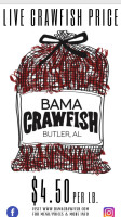 Bama Crawfish Co menu