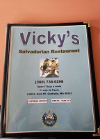 Vicky's Salvadorian menu