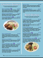 Vicky's Salvadorian menu