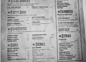 The Stagecoach Saloon menu