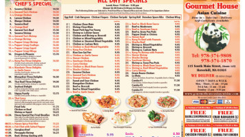 Gourmet House Asian Cuisine menu