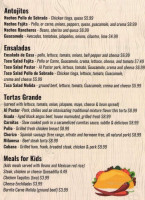 Taqueria El Paso menu