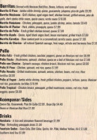 Taqueria El Paso menu