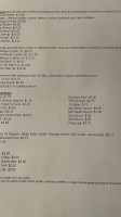 Curtis' menu