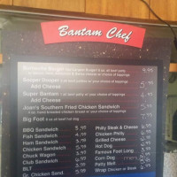 Bantam Chef menu