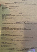 Quinn's Tavern menu