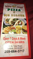 Big Burger Main Street Pizza food