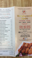 Westwood Jade menu