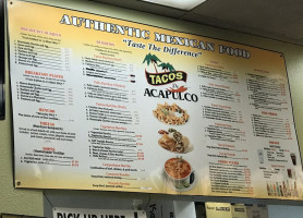 Tacos De Acapulco San Luis Obispo menu