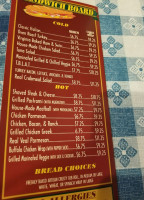 Fat Cousins Norton menu