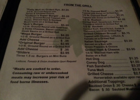 Colleen's Irish Pub menu