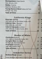 Vino Volo menu