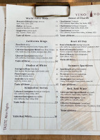 Vino Volo menu