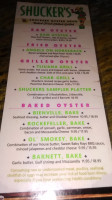 Shucker's Oyster menu