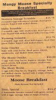 Mangy Moose Cafe menu