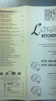 Long's Kitchen menu