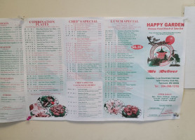 Happy Garden menu