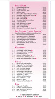 Lavender Asian Bistro menu