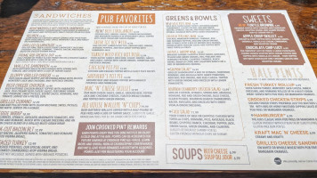 Crooked Pint Ale House menu