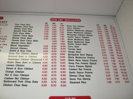 Wong's Chinese Deli menu