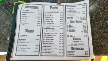 Sam's Greek Lebanese menu