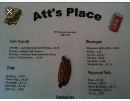 Att's Place menu