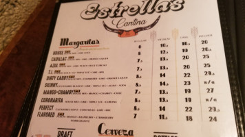 Estrella's menu