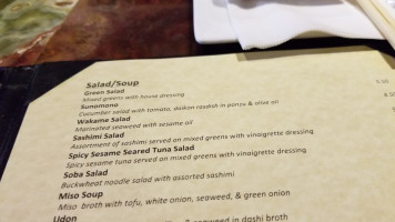 Raw Sushi Bistro menu