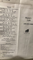 Maria's Cafe menu