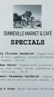 Dunneville Market Kitchen menu